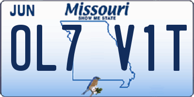 MO license plate OL7V1T
