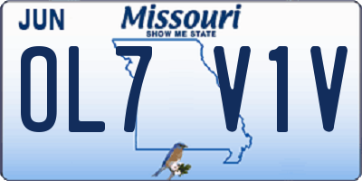 MO license plate OL7V1V
