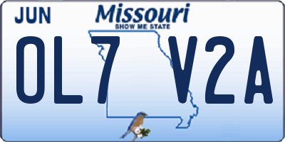 MO license plate OL7V2A