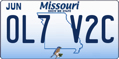 MO license plate OL7V2C