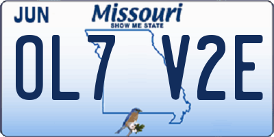 MO license plate OL7V2E