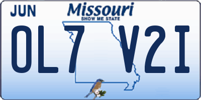 MO license plate OL7V2I