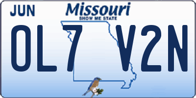 MO license plate OL7V2N