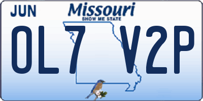 MO license plate OL7V2P