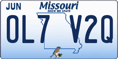 MO license plate OL7V2Q