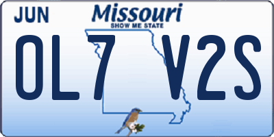 MO license plate OL7V2S