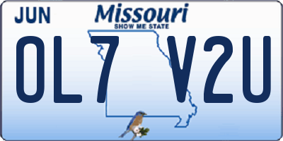 MO license plate OL7V2U
