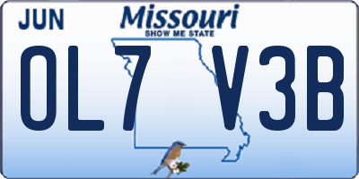 MO license plate OL7V3B