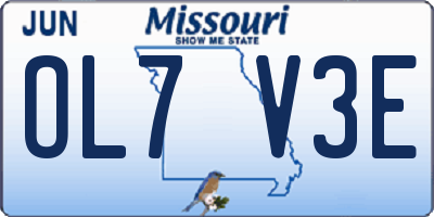 MO license plate OL7V3E