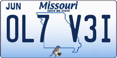 MO license plate OL7V3I