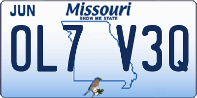 MO license plate OL7V3Q