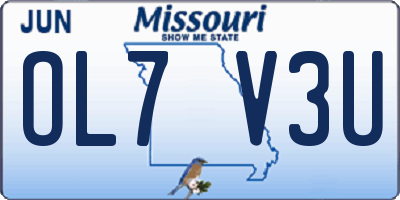 MO license plate OL7V3U