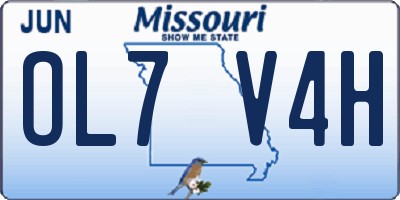MO license plate OL7V4H