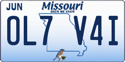 MO license plate OL7V4I