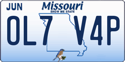 MO license plate OL7V4P