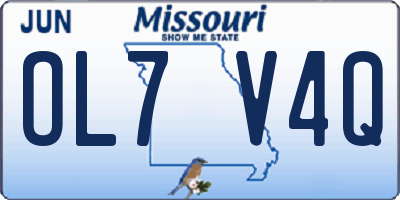 MO license plate OL7V4Q