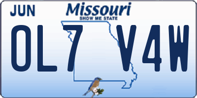 MO license plate OL7V4W