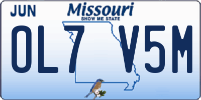 MO license plate OL7V5M