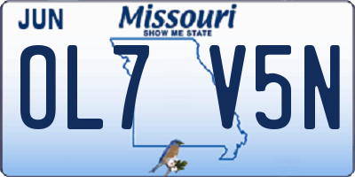 MO license plate OL7V5N
