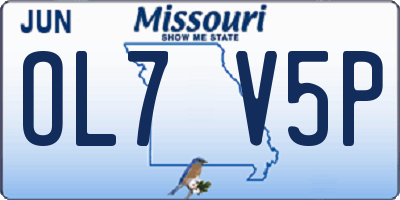 MO license plate OL7V5P