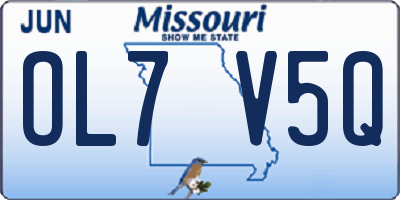 MO license plate OL7V5Q