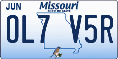 MO license plate OL7V5R