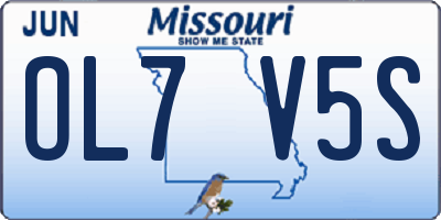 MO license plate OL7V5S