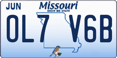 MO license plate OL7V6B