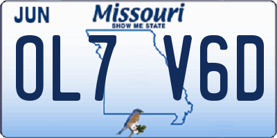 MO license plate OL7V6D