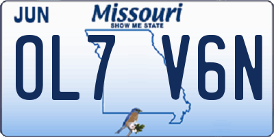 MO license plate OL7V6N