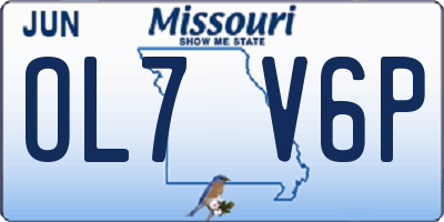 MO license plate OL7V6P