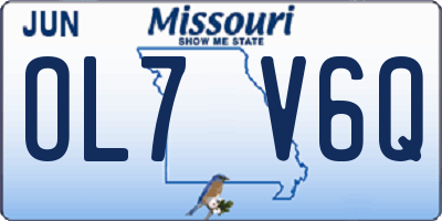MO license plate OL7V6Q