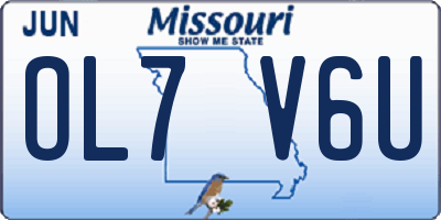 MO license plate OL7V6U