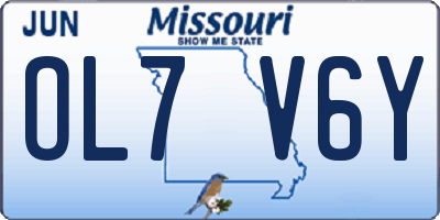 MO license plate OL7V6Y