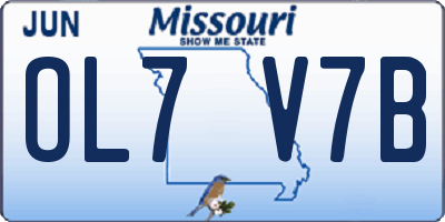 MO license plate OL7V7B