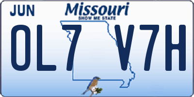 MO license plate OL7V7H