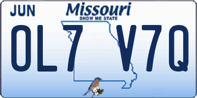 MO license plate OL7V7Q