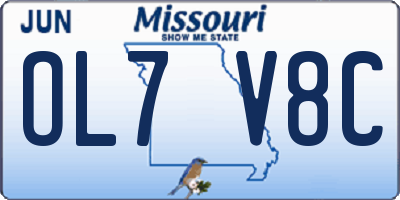 MO license plate OL7V8C