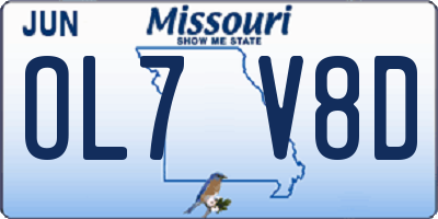 MO license plate OL7V8D