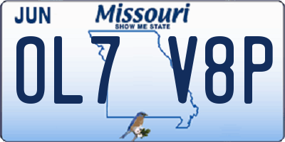 MO license plate OL7V8P