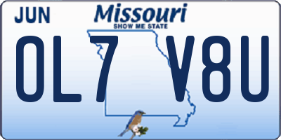 MO license plate OL7V8U