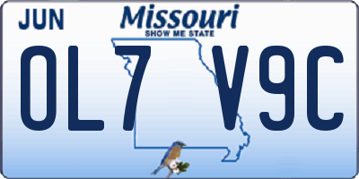 MO license plate OL7V9C
