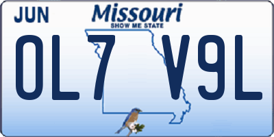 MO license plate OL7V9L