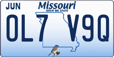 MO license plate OL7V9Q