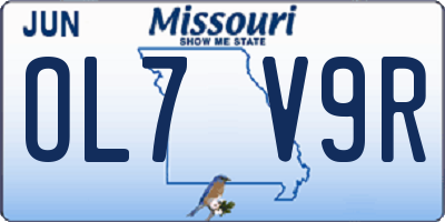 MO license plate OL7V9R