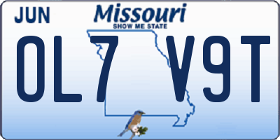 MO license plate OL7V9T
