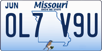 MO license plate OL7V9U