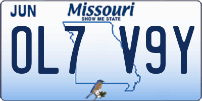 MO license plate OL7V9Y
