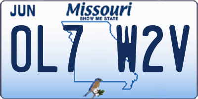 MO license plate OL7W2V