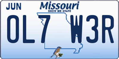MO license plate OL7W3R